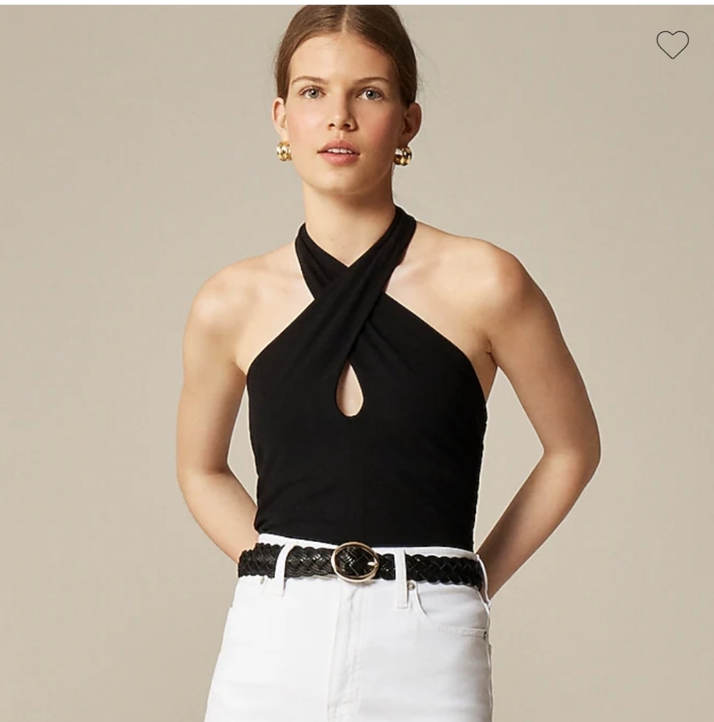 J Crew Black Halter Top